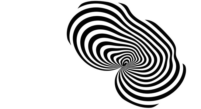 Optical illusion of swirling black lines.