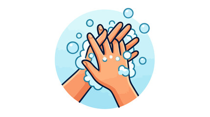 Fototapeta premium Hands washing with soap bubbles.