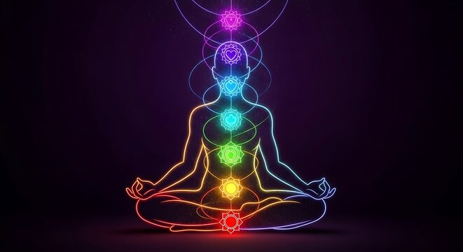 International yoga day a vibrant representation of chakra energy and meditation