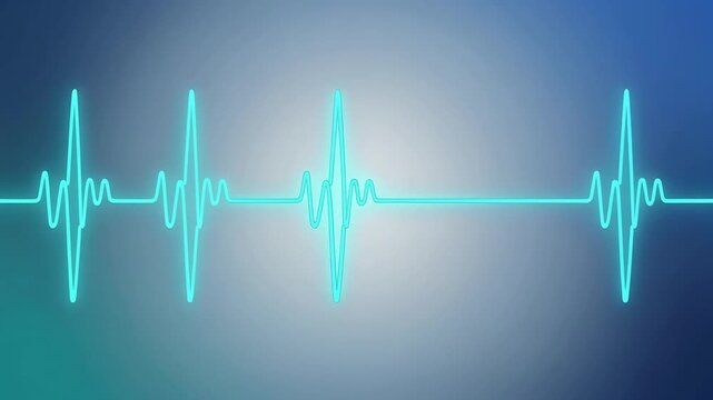 Medical technology blue heart rate monitor.
