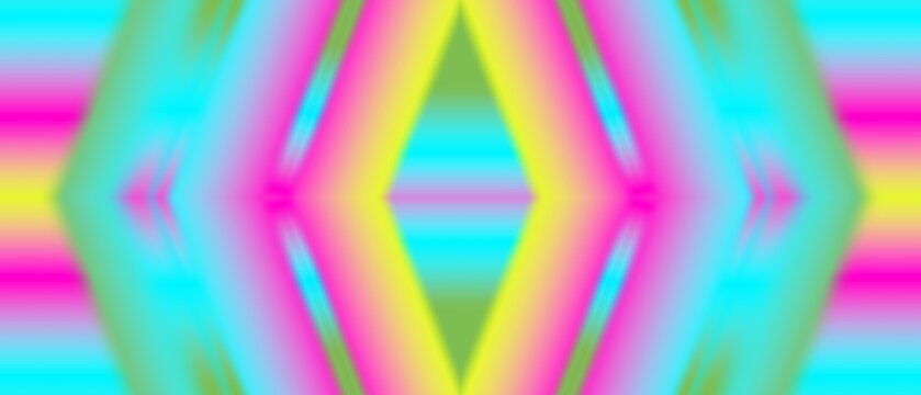 Vibrant Neon Background with Symmetrical Pattern