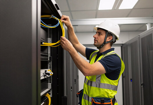 Fiber Optic Cable Installation in Data Center
