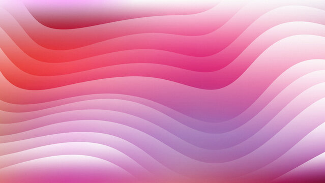 Abstract background with smooth wavy lines in shades of pink, purple, and red, creating a soft gradient flow for modern design projects