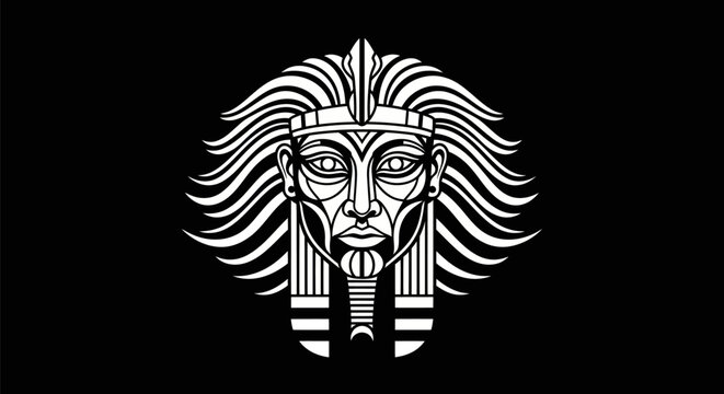 Egyptian pharaoh graphic illustration
