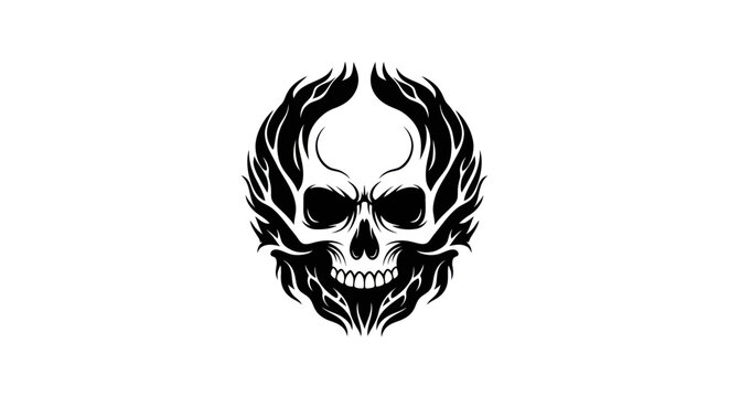 Stylized skull graphic