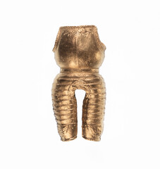 Obraz premium golden knight armor on a white isolated background 