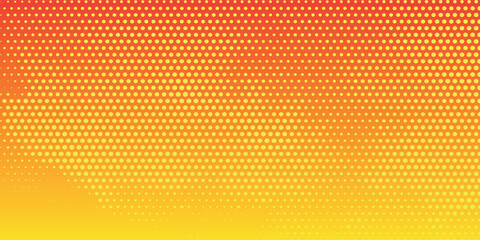 Fototapeta premium Bright pop art background in red and yellow colors dot haltone retro style, vector illustation full hd
