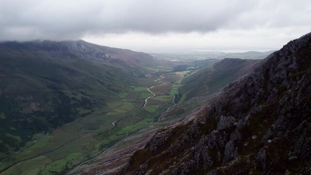 Dramatic Mountain Valley View from Rocky Ridge