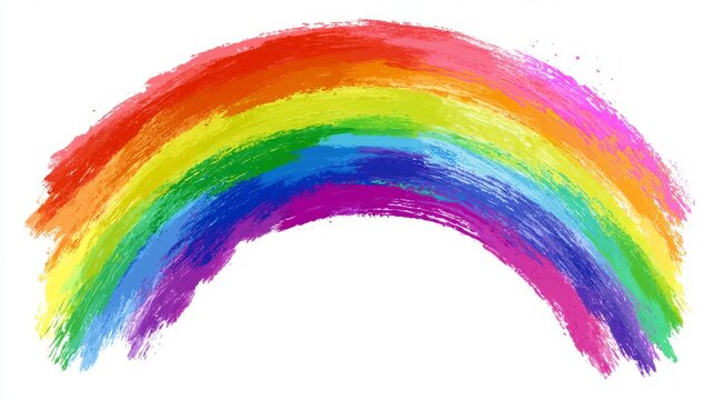 Rainbow Paint Stroke and Vibrant Color Design 182