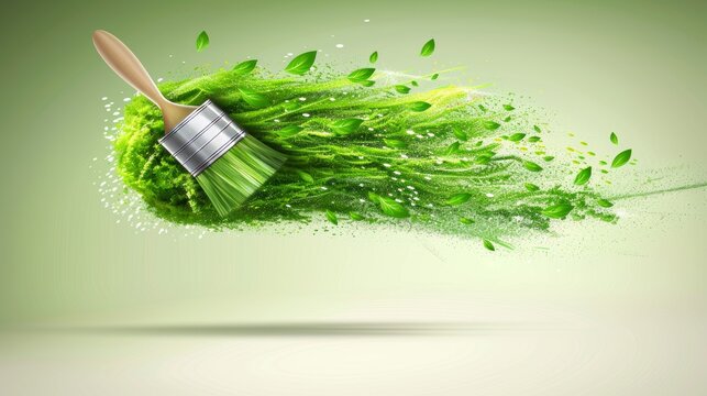 Home Painting Brush and Renovation Tool Illustration 220