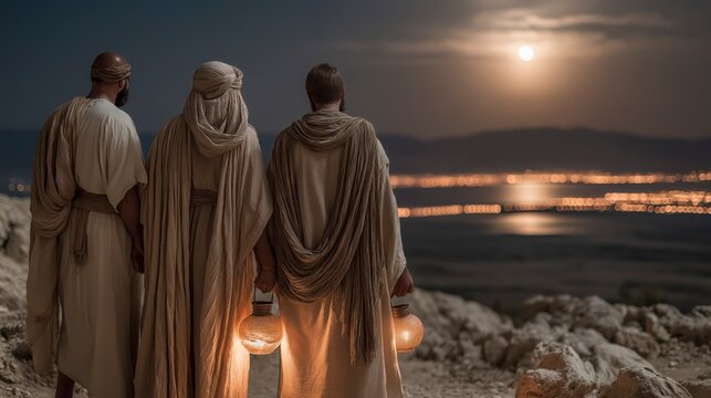 Gideon and the Three Hundred reveal how divine victory rises through obedience and courage as flickering torches overcome fear beneath the darkness of impossible odds.
