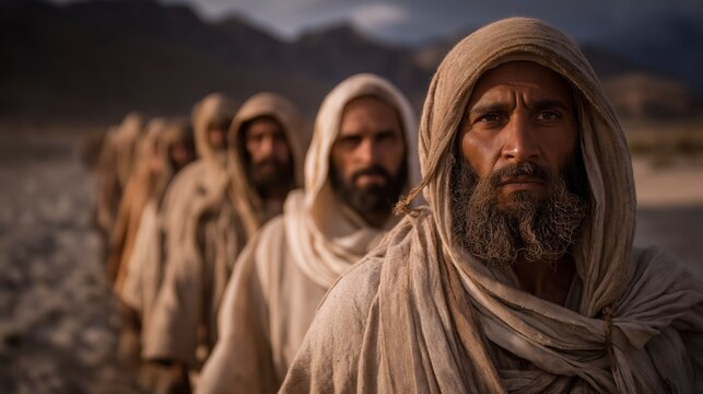 The Israelites in the Wilderness struggle between gratitude and frustration as divine provision covers the barren desert while weary hearts continue to doubt and complain.
