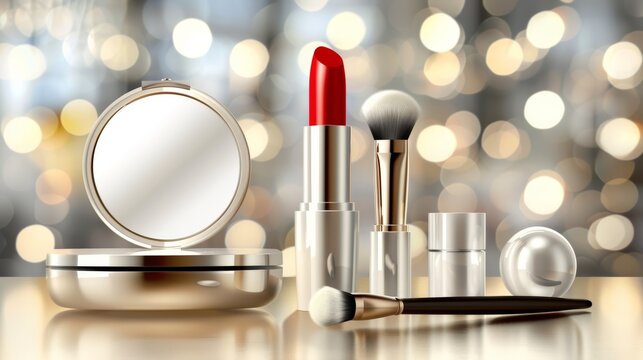 Makeup Brush and Cosmetic Beauty Illustration 284