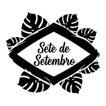 Sete de Setembro tropical leaf diamond label