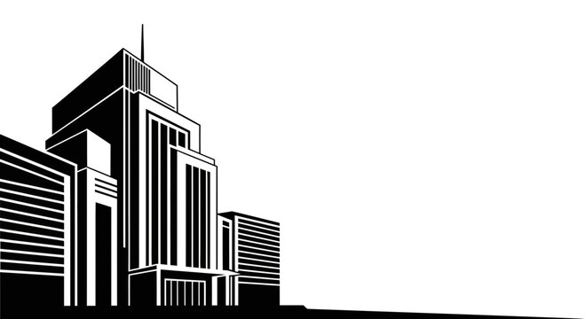Modern city skyscraper building architecture