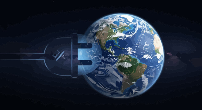 Earth Globe with USB Plug Connection