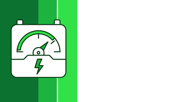 Electricity meter with green gauge