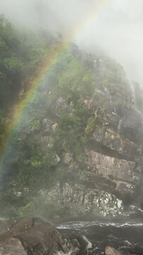 The famous waterfall in the Serrado region, located in Porteirinha, Minas Gerais, Brazil.