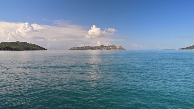 Sailing towards Kastellorizo island in Greece