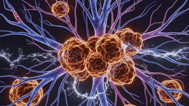 Dynamic Neural Pathways Visualization With Illumined Neurons And Synapses Illustrating Advanced Neurobiology Concepts For Medical And Educational Use