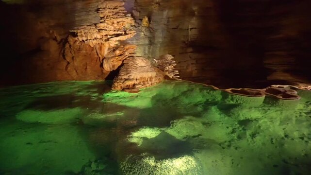 Dungeon, cave, underground abyss, Padirac, France