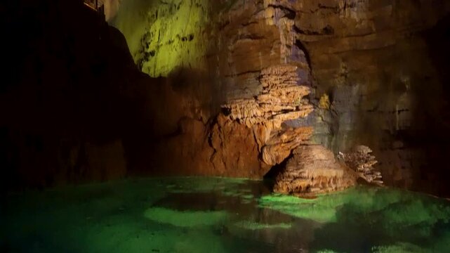 Dungeon, cave, underground abyss, Padirac, France