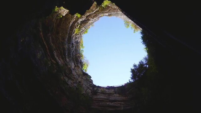 Dungeon, cave, underground abyss, Padirac, France