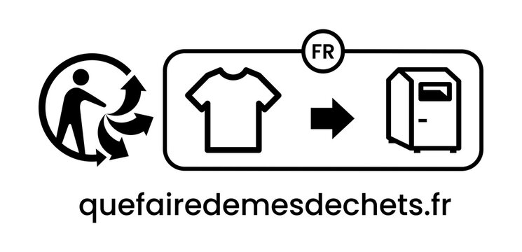 Triman france textile icon vector