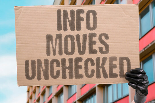 "Info Moves Unchecked" Unverified data spreads freely across digital platforms. MISINFORMATION. VIRAL. MEDIA. VERIFY. SPREAD.