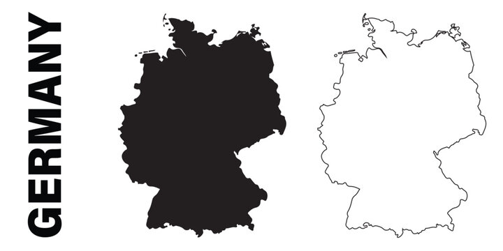 Map of Germany with Outline