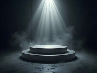 Fototapeta premium Industrial Metallic Podium