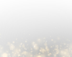 Fototapeta premium Shimmering golden bokeh floats across a transparent background. Each spark adds elegance and festive charm. High-quality PNG for overlays.