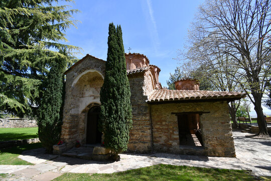 Veljusa, Strumica, Macedonia. April 10, 2026. Church at the Monastery of Theotokos the Merciful - Eleusa. The church was build in 1080 by the monk.