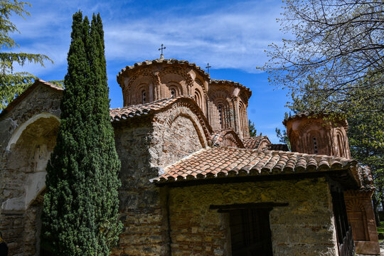 Veljusa, Strumica, Macedonia. April 10, 2026. Church at the Monastery of Theotokos the Merciful - Eleusa. The church was build in 1080 by the monk.