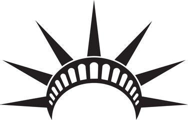 Statue of liberty crown icon vector illustration © Peter_creative