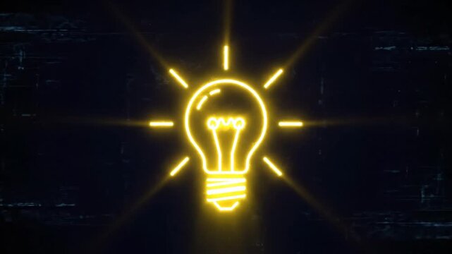 Glowing lightbulb concept