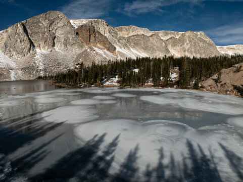 Lake Marie in late fall; Snowy Range; Wyoming