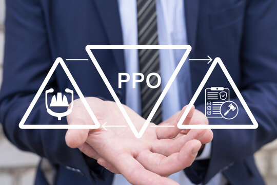 Concept of PPO Personal Protection Order. Protective order.