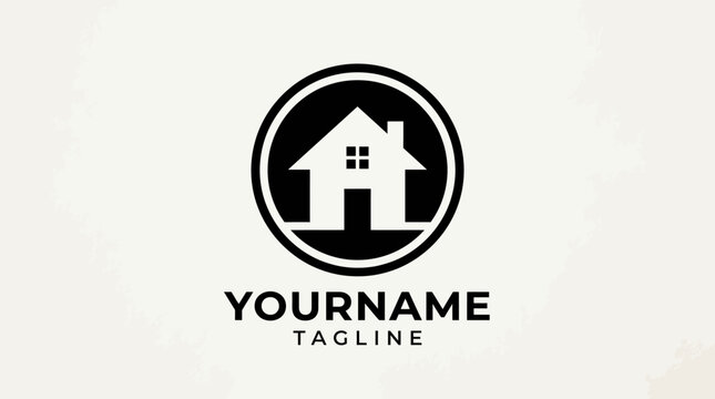 House logo template with placeholder text.