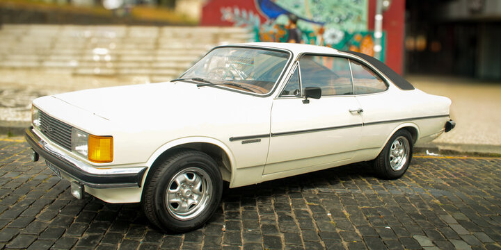 Chevrolet Opala, a passenger car developed and manufactured by General Motors of Brazil, at the Largo da Ordem fair in Curitiba, Paran&aacute;, Brazil.