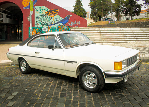 Chevrolet Opala, a passenger car developed and manufactured by General Motors of Brazil, at the Largo da Ordem fair in Curitiba, Paran&aacute;, Brazil.