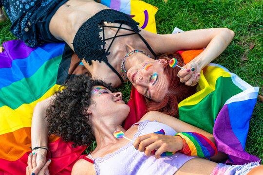 Celebrating pride and diversity with queer couple