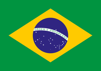 Rectangular flag of Brazil. © Oleh
