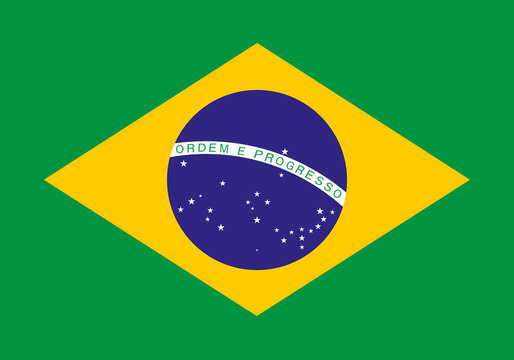 Rectangular flag of Brazil.