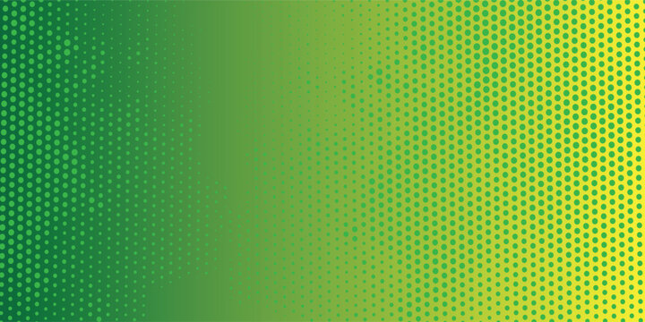 Bright pop art background in green and yellow colors dot haltone retro style, vector illustation full hd