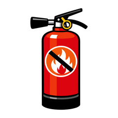 Obraz premium Fire extinguisher icon providing an essential tool for safety, fire prevention, and protection in case of emergency