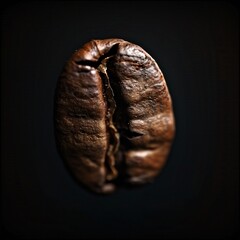 Naklejka premium Close-up Dark Roasted Coffee Bean with Rich Texture and Natural Shine