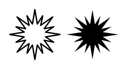 Explosion Starburst Icons, Burst Shapes, Radial Lines, Graphic Elements, Vector Art © ZARA