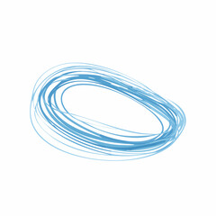 Fototapeta premium Abstract Blue Swirls on White Background
