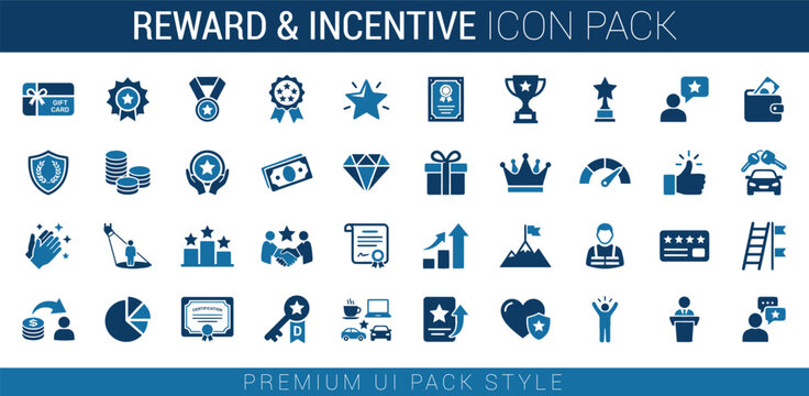 Reward and incentive icon pack for premium UI design